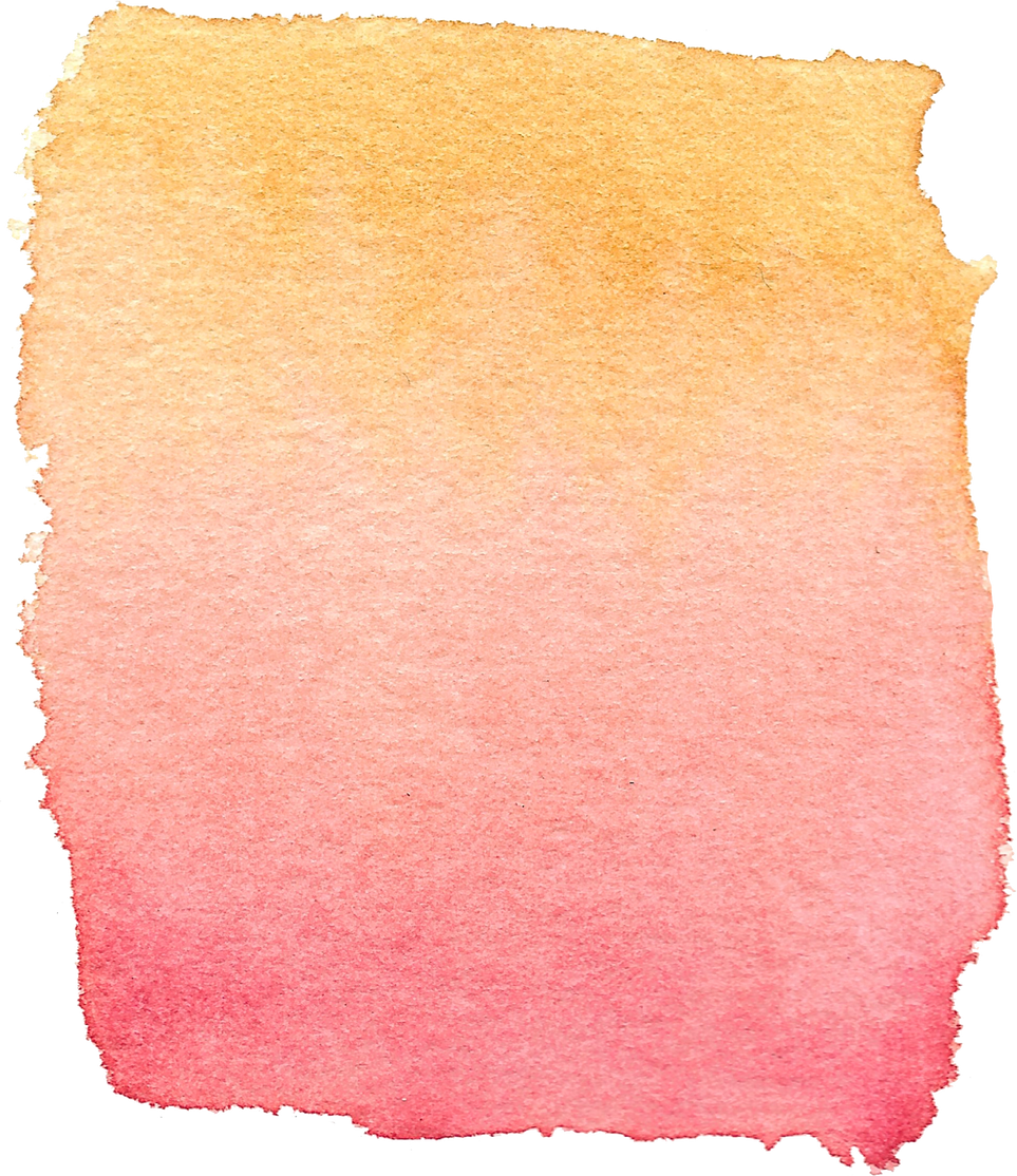 Watercolor Paint Rectangle Swatch Orange Yellow Pink